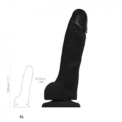 Strap-on-me Soft Realistic Dildo Black Xl