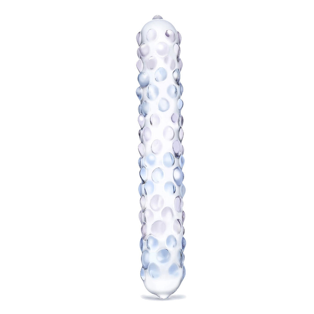 Glas Purple Rose Nubby Glass Dildo 9"