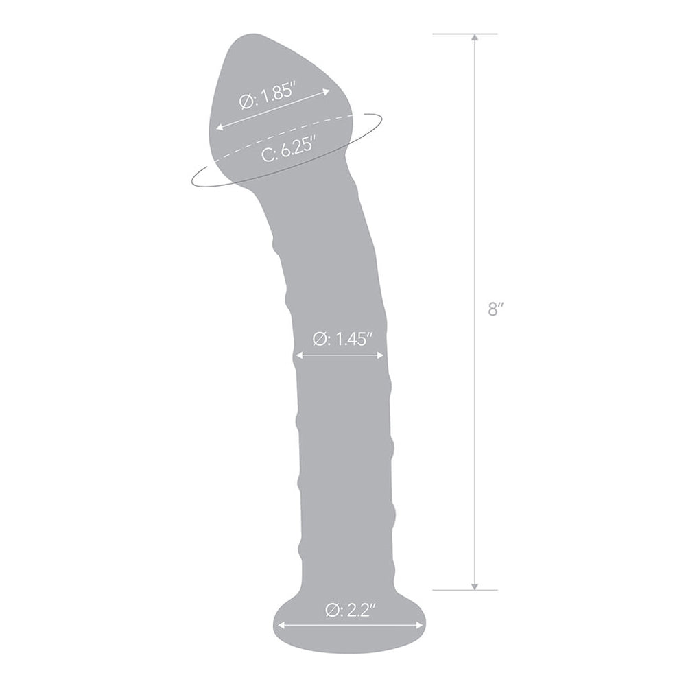 Glas Mr. Swirly Glass Dildo 8 In.