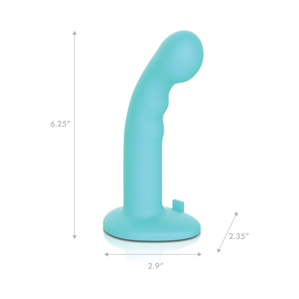 Pegasus Remote Control Ripple P-spot G-spot Peg Silicone Dildo With Harness 6 In.