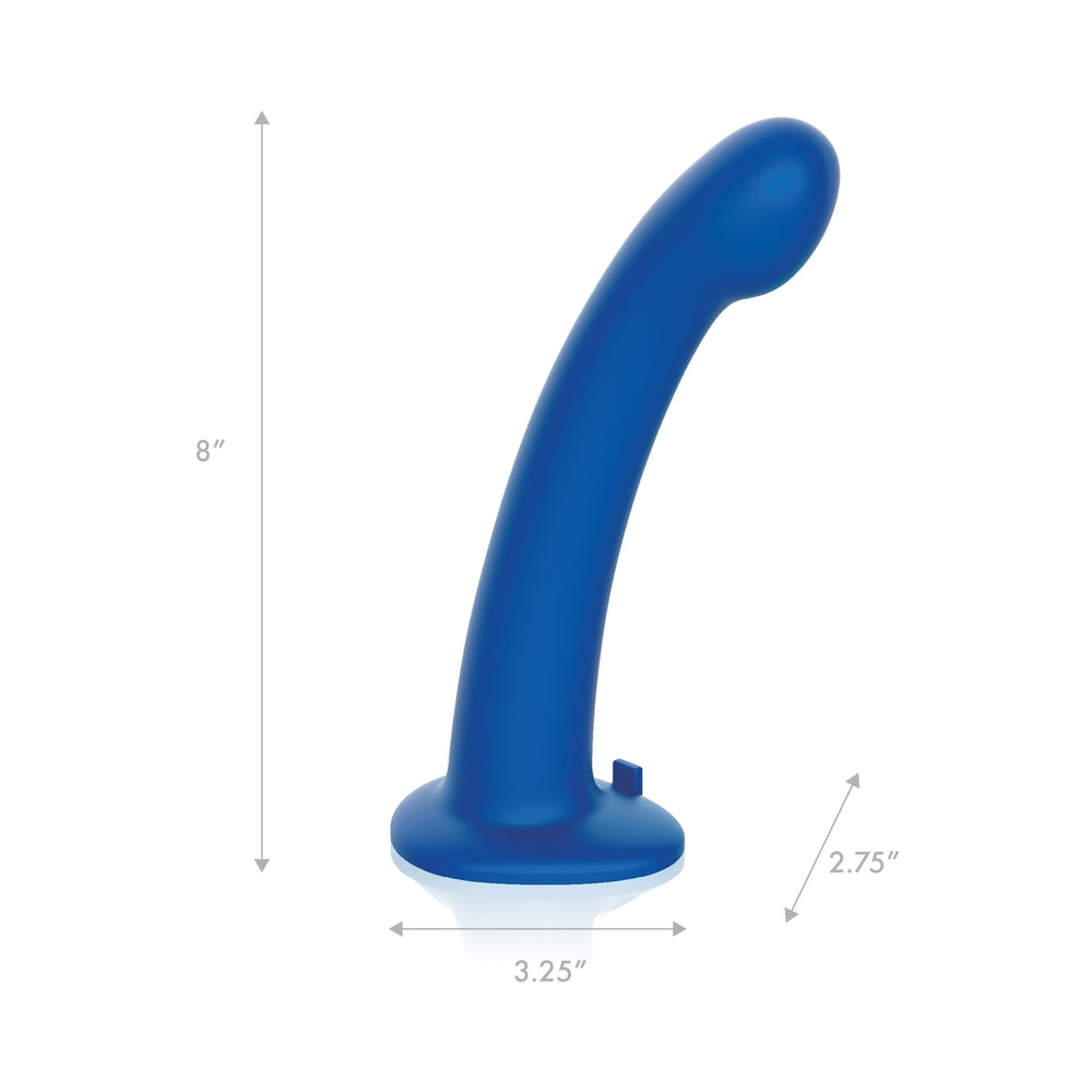 Pegasus Remote Control Ripple P-spot And G-spot Silicone Peg Dildo With Harnes 8 In.