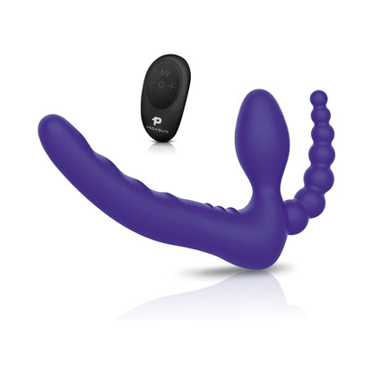 Pegasus Remote Control Strapless D.p. Silicone Strap-on