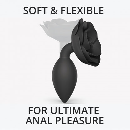 Love To Love Open Roses Anal Plug Large Black Onyx