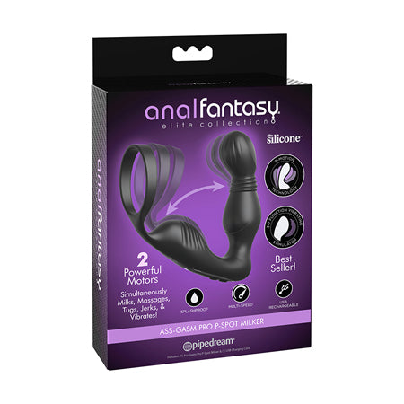 Anal Fantasy Elite Collection Ass-Gasm Pro P Spot Milker - Black
