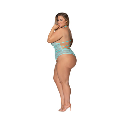 Magic Silk Seabreeze Teddy W Snap Crotch Turrquise Queen  Size
