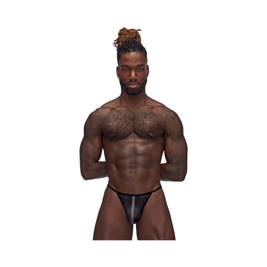 Mp Landing Strip Micro Thong Black S/m