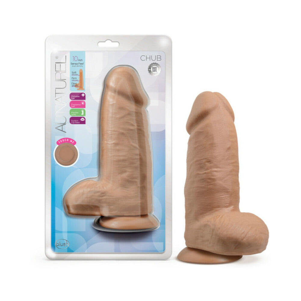 Au Naturel - Chub - 10 Inch Dildo - Mocha