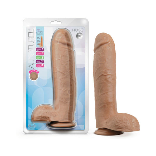 Au Naturel - Huge - 10 Inch Dildo - Mocha