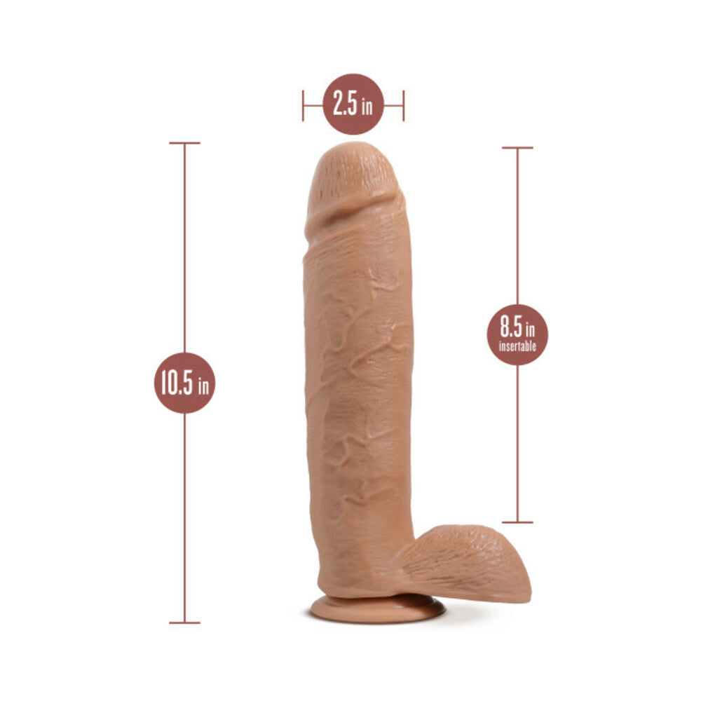 Au Naturel - Huge - 10 Inch Dildo - Mocha