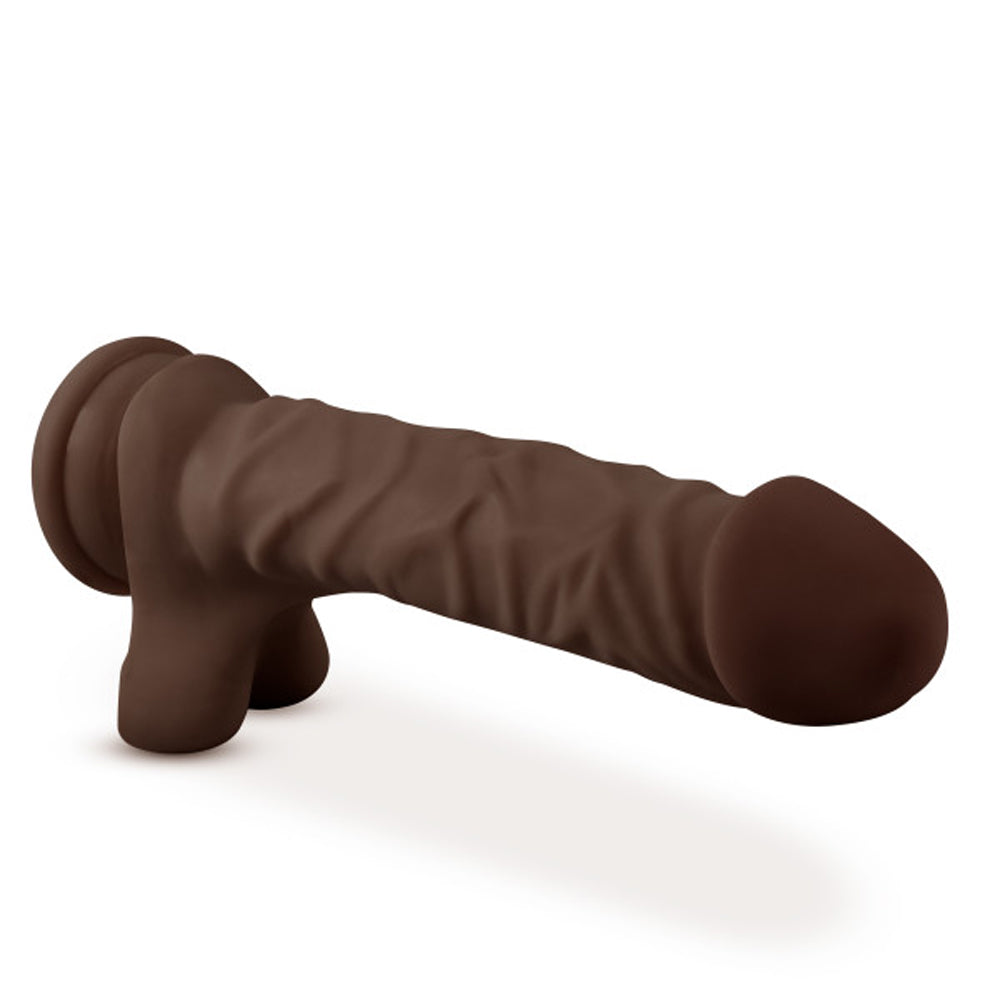 Dr. Skin Plus Pos Dildo W/Balls 9in Choc