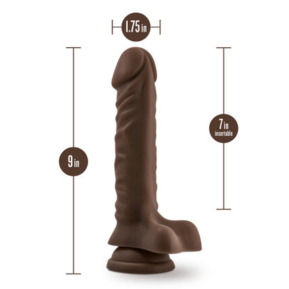 Dr. Skin Plus Pos Dildo W/Balls 9in Choc