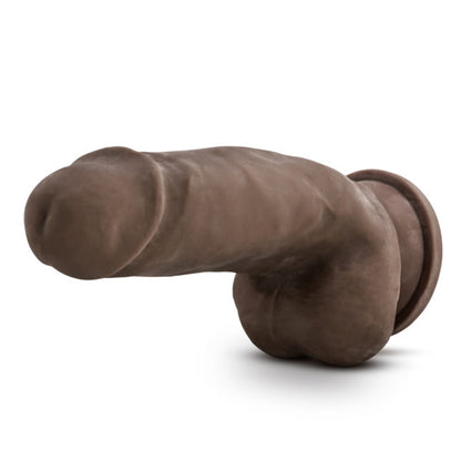 Dr. Skin Plus - 7 Inch Girthy Posable Dildo With  Balls - Chocolate