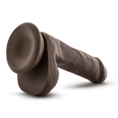 Dr. Skin Plus - 6 Inch Posable Dildo With Balls -  Chocolate