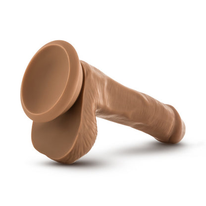 Dr. Skin Plus - 6 Inch Posable Dildo With Balls -  Mocha