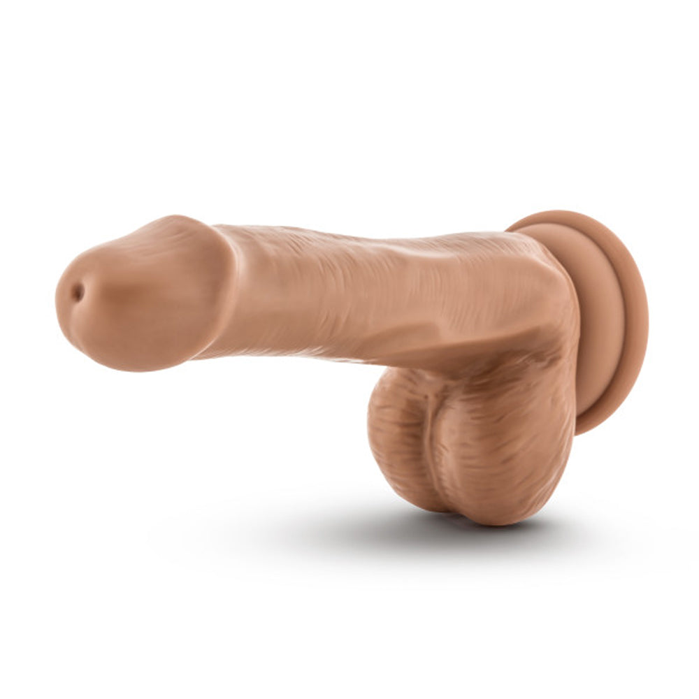 Dr. Skin Plus - 6 Inch Posable Dildo With Balls -  Mocha