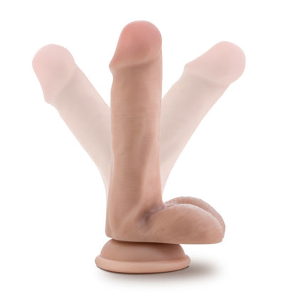 Dr. Skin Plus - 6 Inch Posable Dildo With Balls -  Vanilla