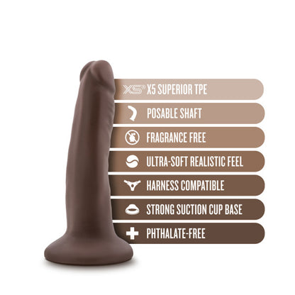 Dr. Skin Plus Posable Dildo 5in Chocolat