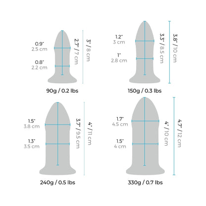 b-Vibe Glass Anal Dilator 4 pc Set