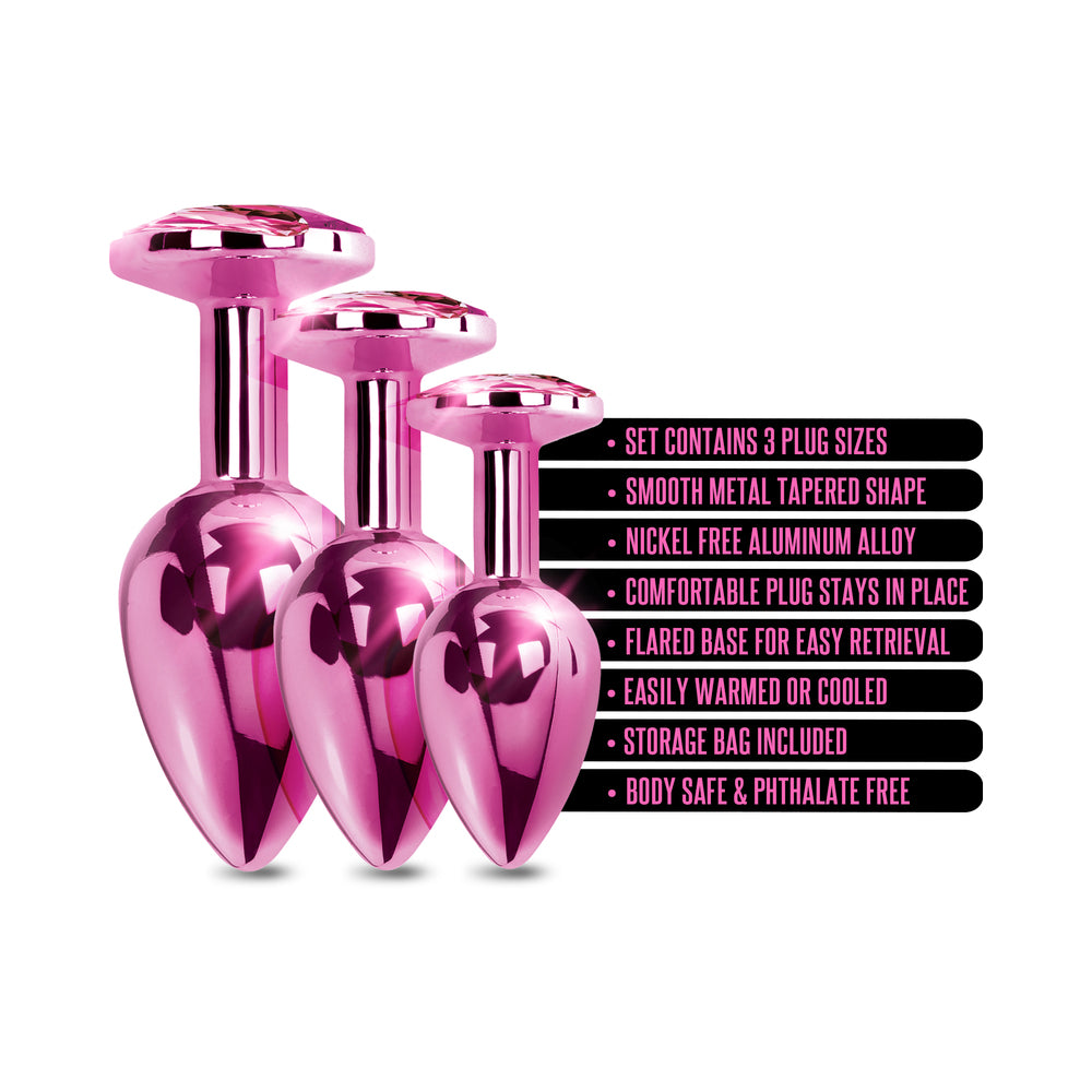 Nixie Metal Butt Plugtrainerset 3-piece Pink Metallic