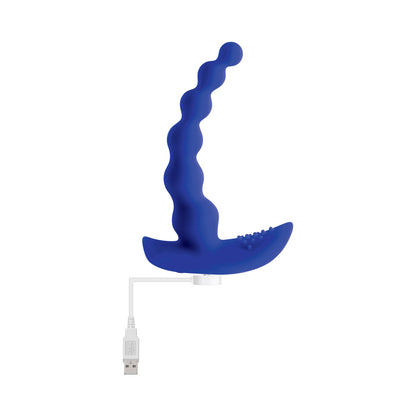 Gender X Beaded Pleasure Vibrator Blue