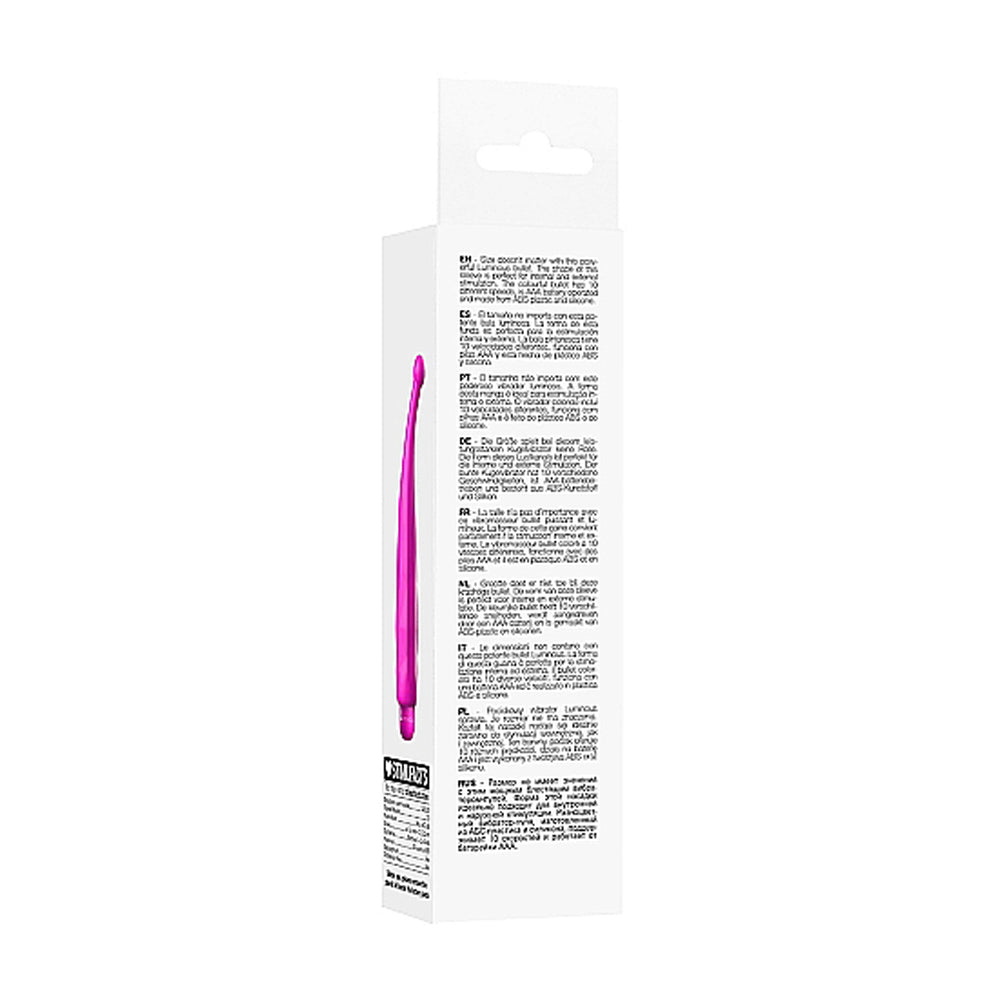 Luminous Lyra Abs Bullet With Silicone Sleeve 10 Speeds Fuchsia