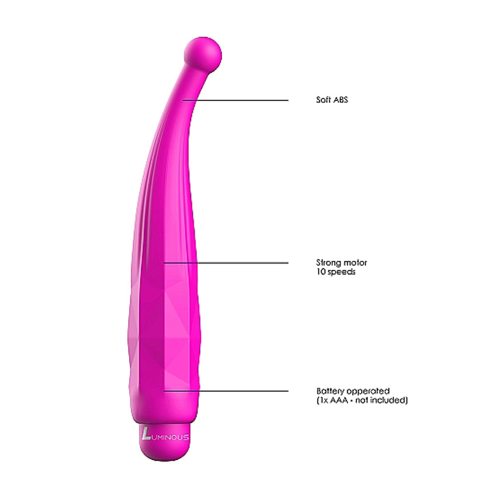 Luminous Lyra Abs Bullet With Silicone Sleeve 10 Speeds Fuchsia