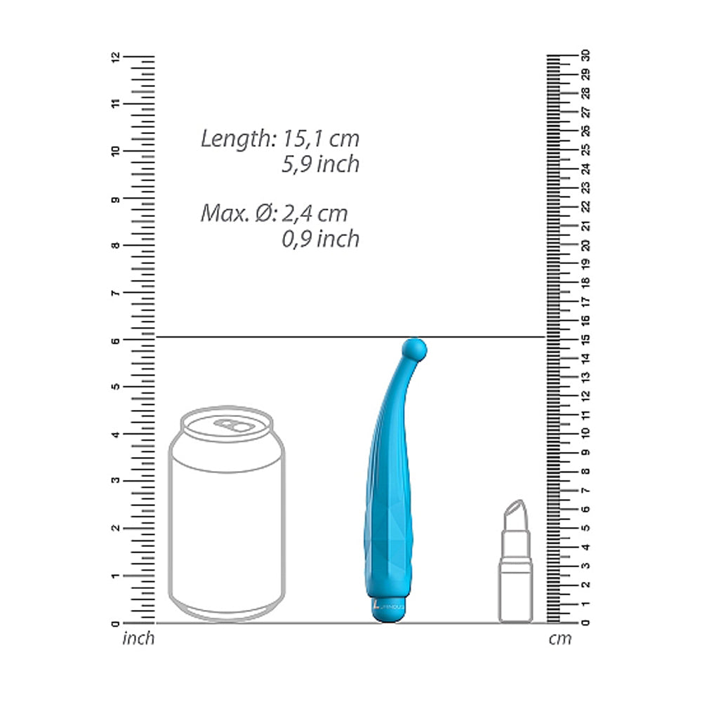 Luminous Lyra Abs Bullet With Silicone Sleeve 10 Speeds Turquoise