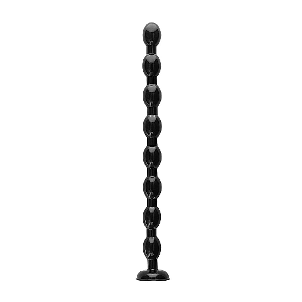 Ouch! Ass Snake Beaded Dildo 19.5 In. Black