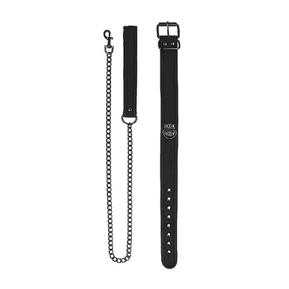 Puppy Play Neoprene Collar With Leash Black
