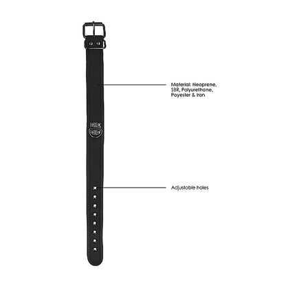 Puppy Play Neoprene Collar With Leash Black