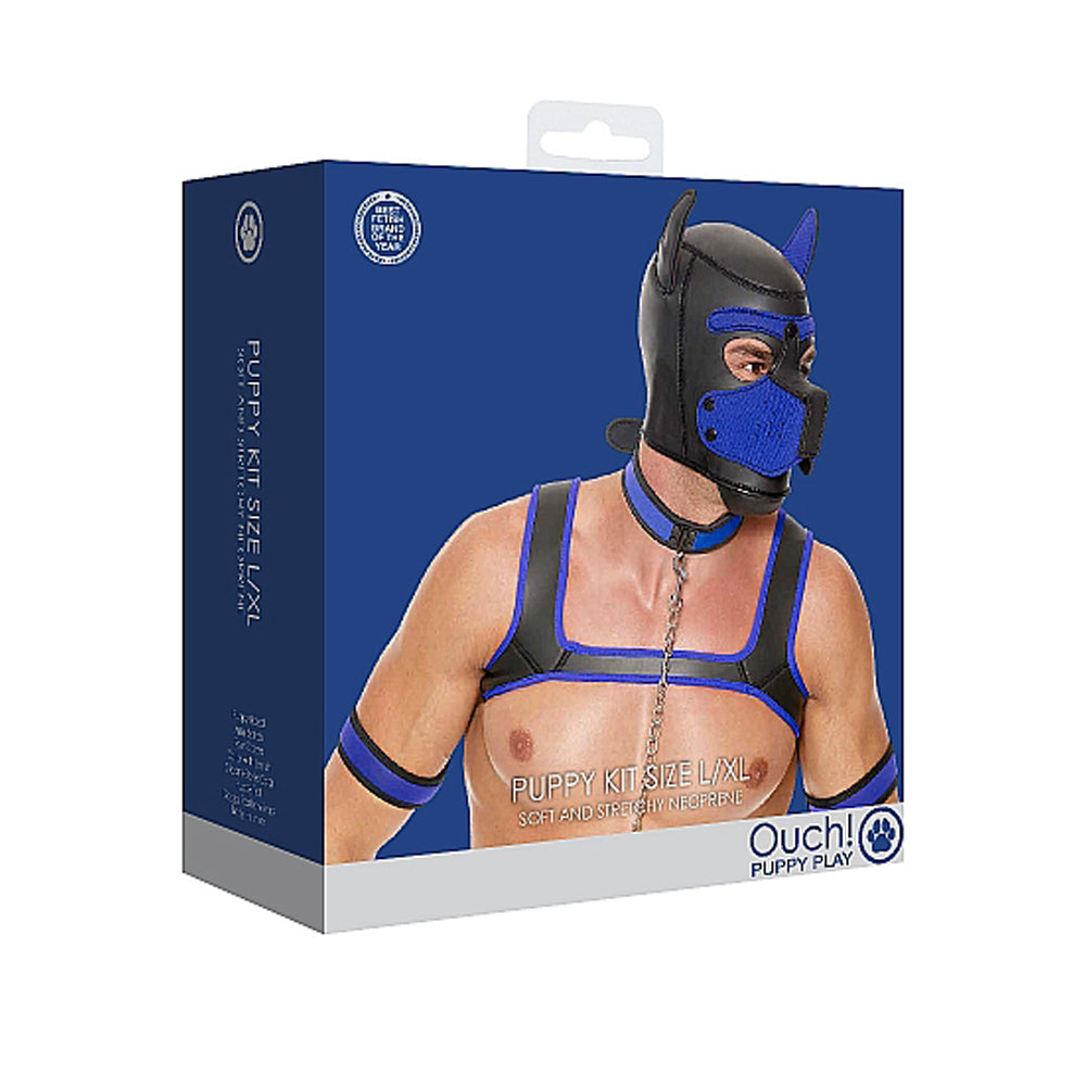 Puppy Play Neoprene Puppy Kit L/xl Blue