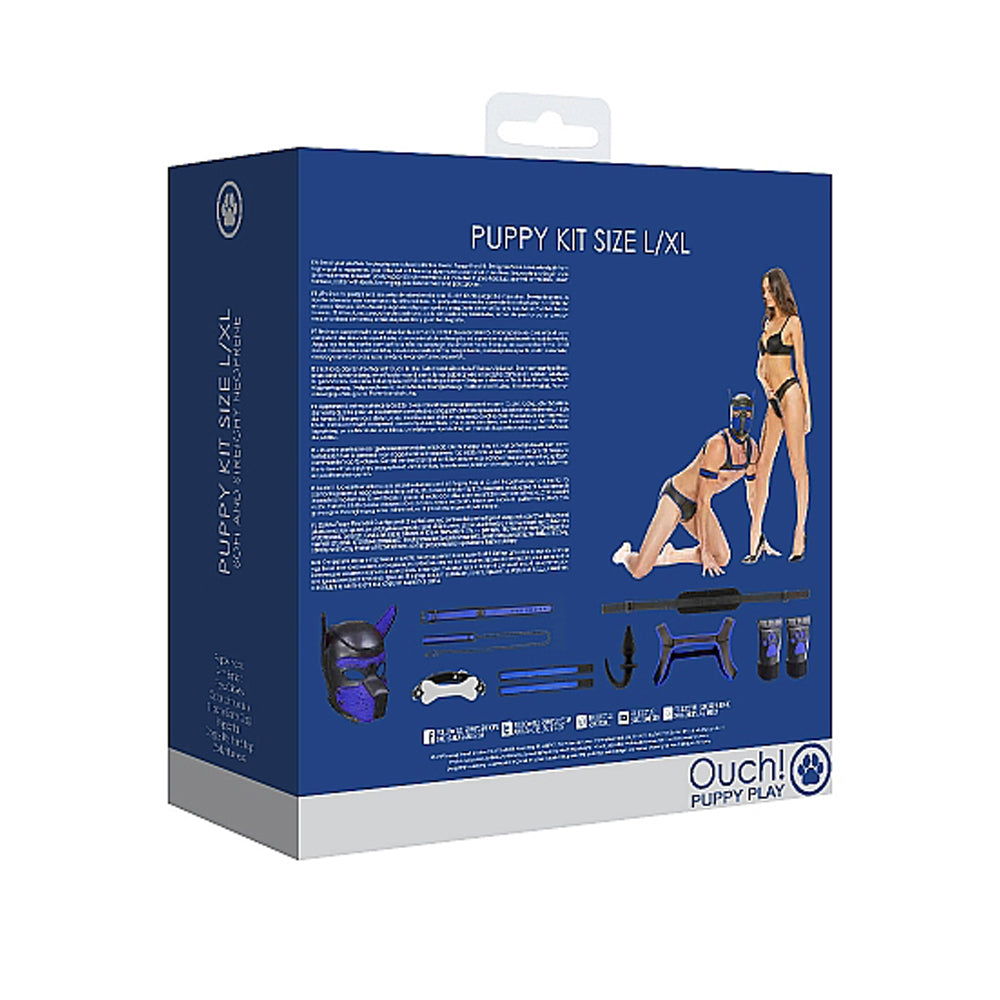 Puppy Play Neoprene Puppy Kit L/xl Blue