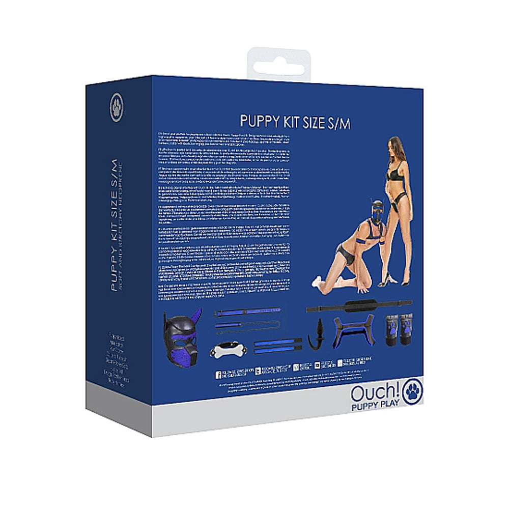 Puppy Play Neoprene Puppy Kit S/m Blue