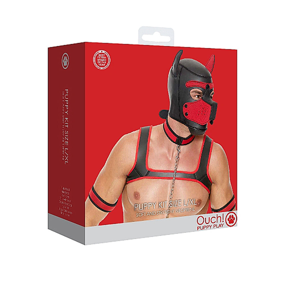 Puppy Play Neoprene Puppy Kit L/xl Red