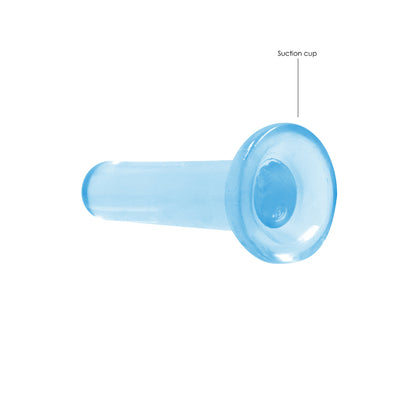 Realrock Crystal Clear Non-realistic Dildo With Suction Cup 5.3 In.  Blue