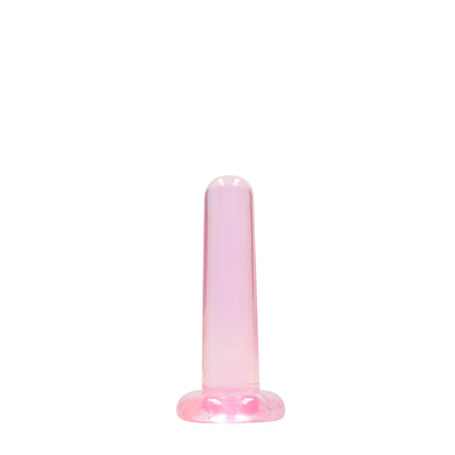 Realrock Crystal Clear Non-realistic Dildo With Suction Cup 5.3 In. Pink