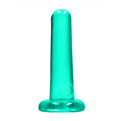 Realrock Crystal Clear Non-realistic Dildo With Suction Cup 5.3 In. Turquoise