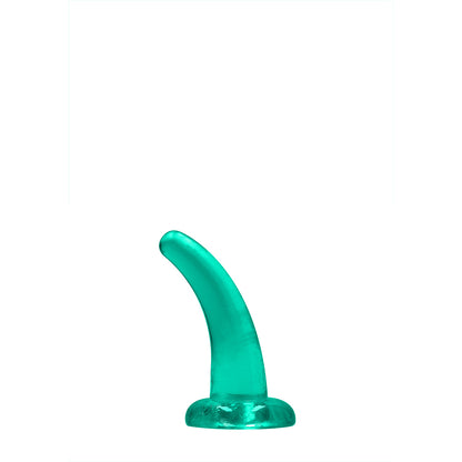 Realrock Crystal Clear Non-realistic Dildo With Suction Cup 4.5 In. Turquoise