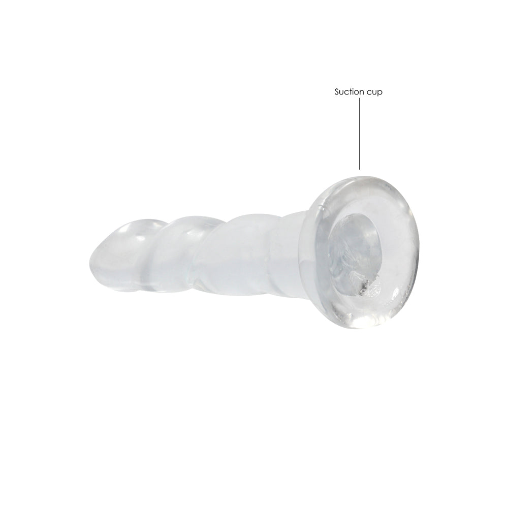 Realrock Crystal Clear Non-realistic Dildo With Suction Cup 7 In. Translucent