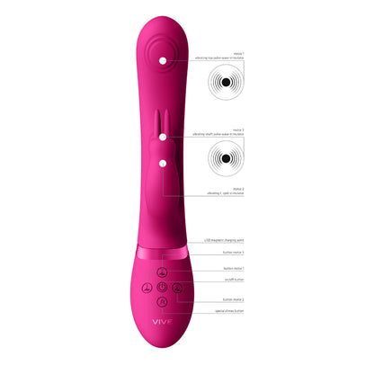 Vive May Dual Pulse-wave & Vibrating C-spot & G-spot Rabbit  Pink