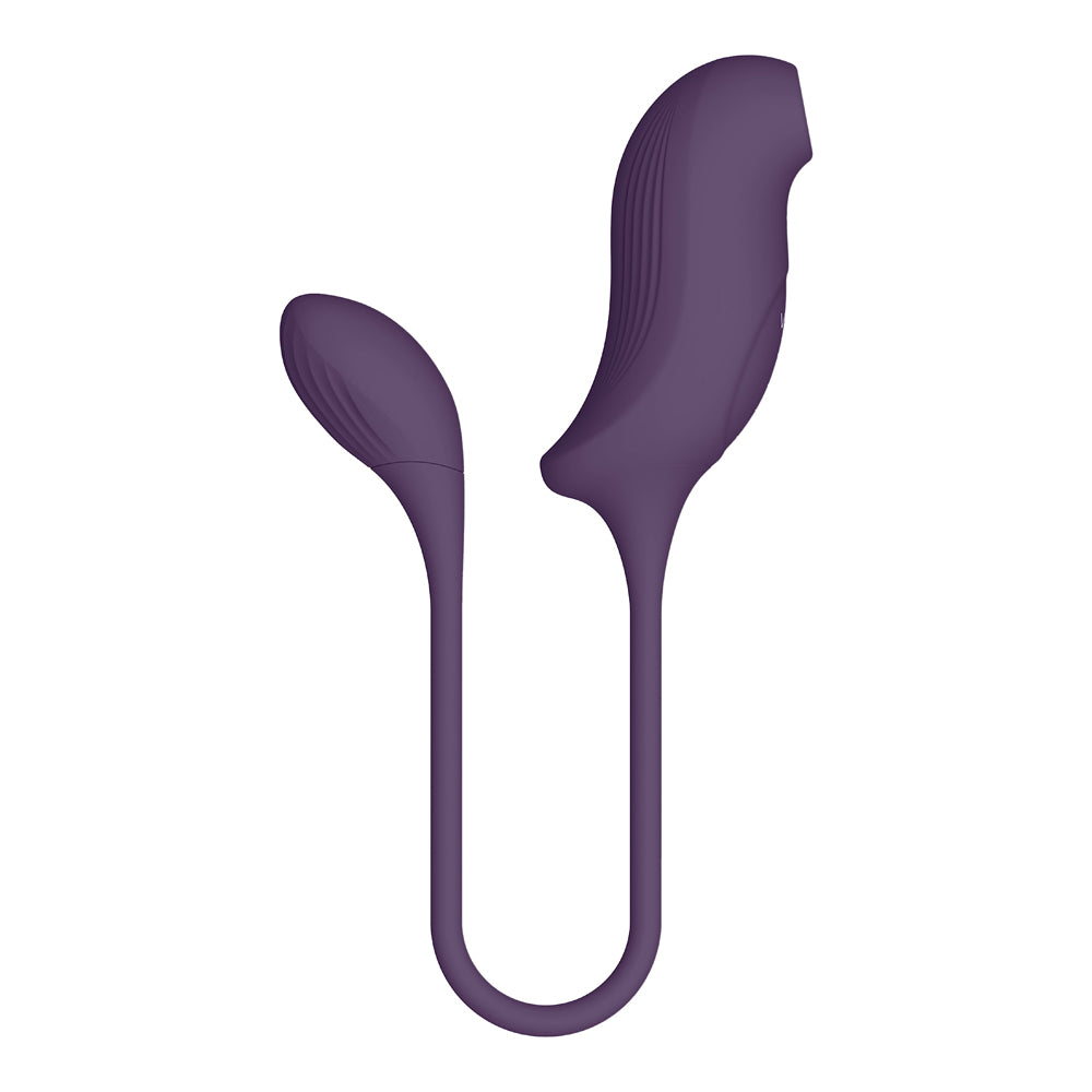 Vive Quino Air Wave & Vibrating Egg Vibrator Purple