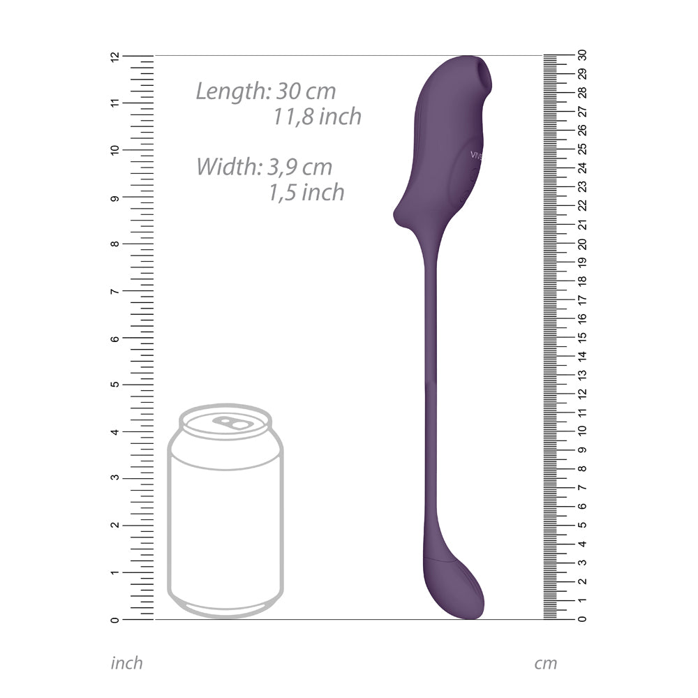 Vive Quino Air Wave & Vibrating Egg Vibrator Purple