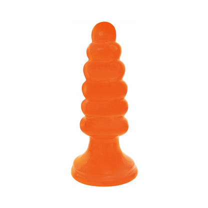 Rooster Vibrating Bubble Butt Anal Plug Orange