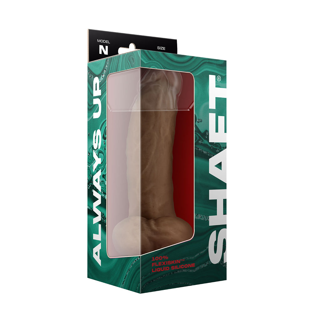 Shaft Model N Liquid Silicone Dong With Balls 8.5 In. Oak