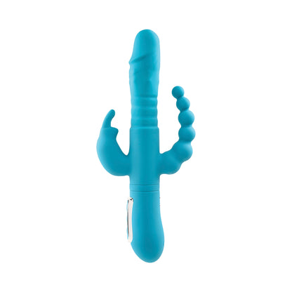 Adam & Eve Eve's Thrusting Triple Joy Rabbit - Teal