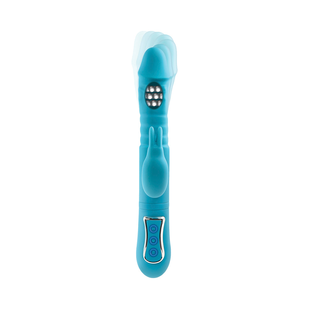 Adam & Eve Eve's Thrusting Triple Joy Rabbit - Teal