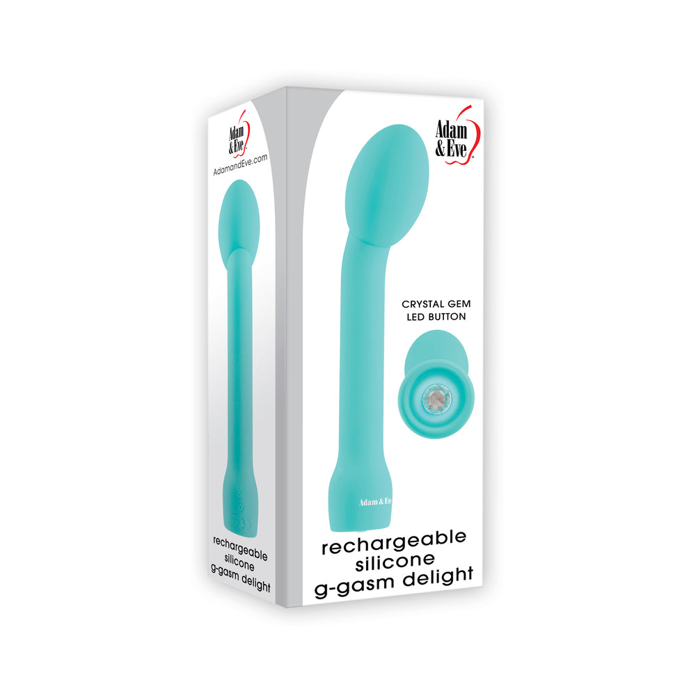 Adam & Eve G-Gasm Delight Rechargeable Silicone G Spot Vibe - Teal