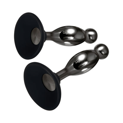 Evolved Joy Sticks 2 pc Plug Set - Black/Chrome