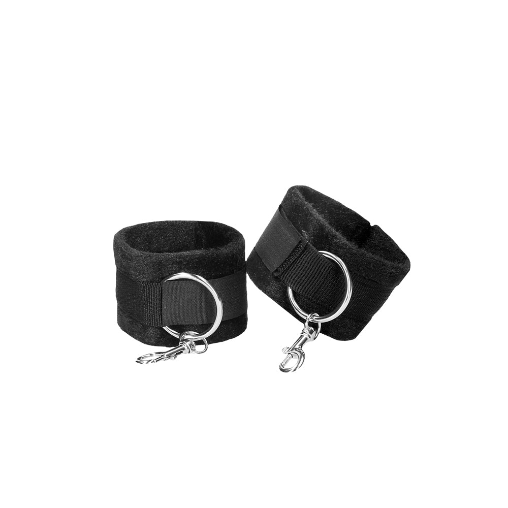 Ouch! Black & White Velcro Hogtie With Hand And Ankle Cuffs Black