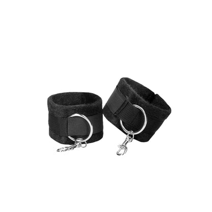 Ouch! Black & White Velcro Hogtie With Hand And Ankle Cuffs Black